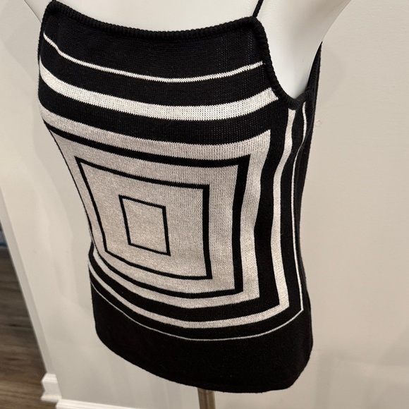 Boy London G Large Knit Black and White Women's Tank Camisole - Picture 3 of 8